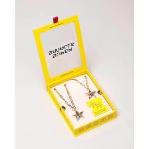 NEW SUPER SMALLS bff twin stars necklace set in gold